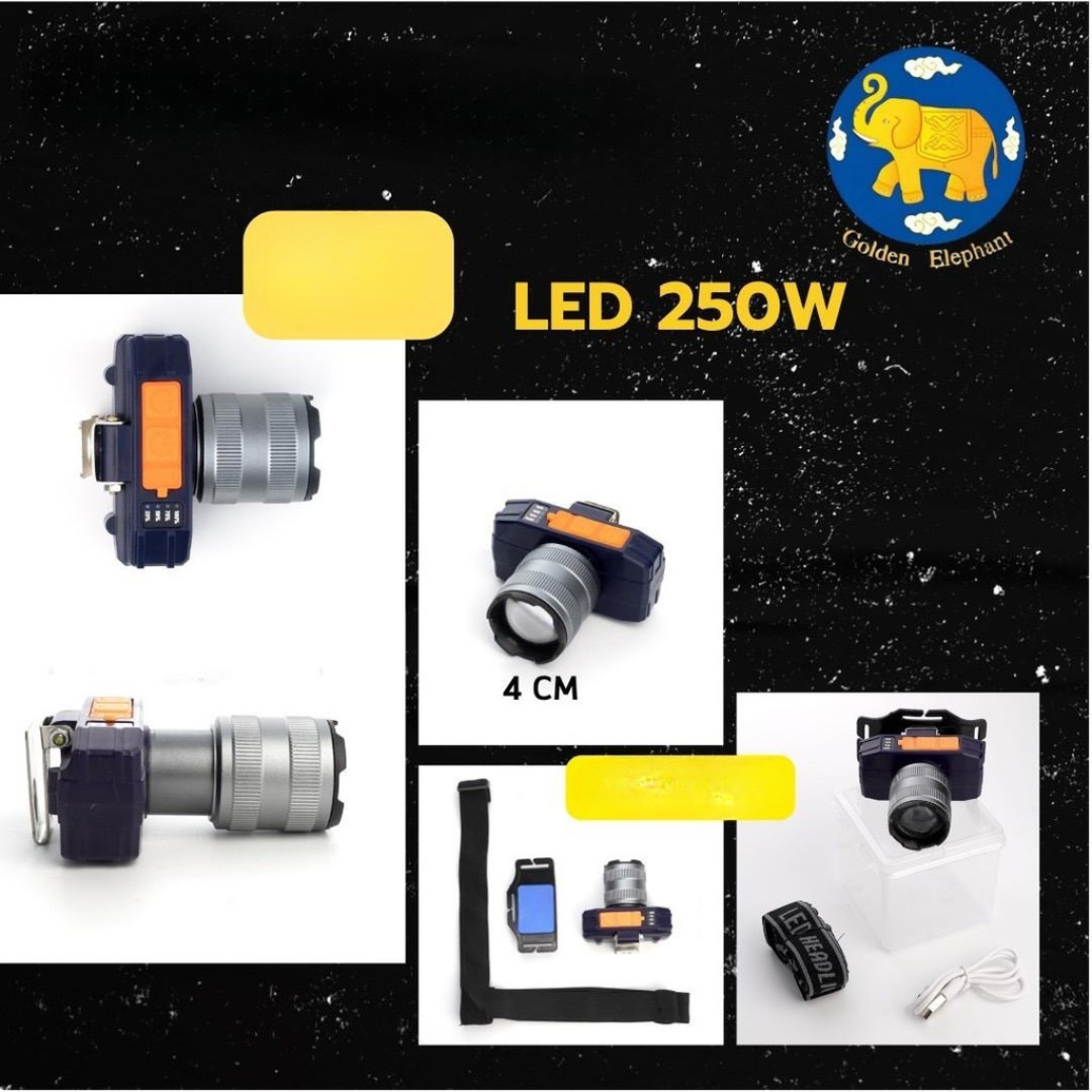 【Nova-2404】 Lanterna de cabeça potente zoom ajustável