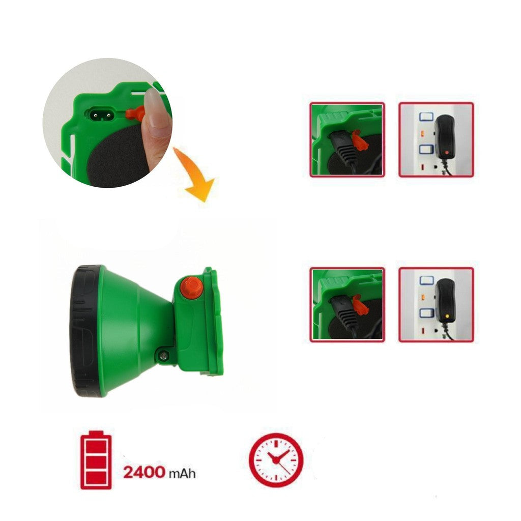 【Nova-6708】Lanterna de cabeça, recarregável com 2 baterias