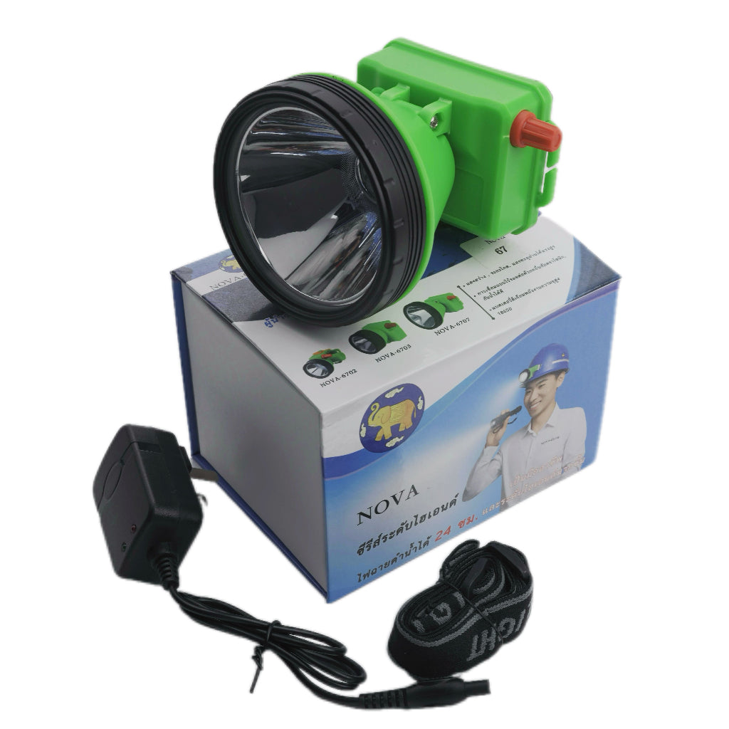 【Nova-6707】Lanterna de cabeça LED, alto lúmen